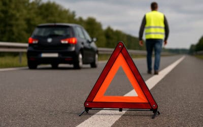Jak prawidłowo ustawić trójkąt ostrzegawczy przy awarii auta?
